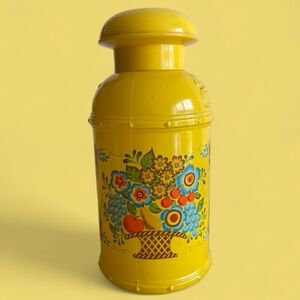 AVON - FIELD FLOWERS Vtg 70s MCM Yellow Country Rural Floral Bottle